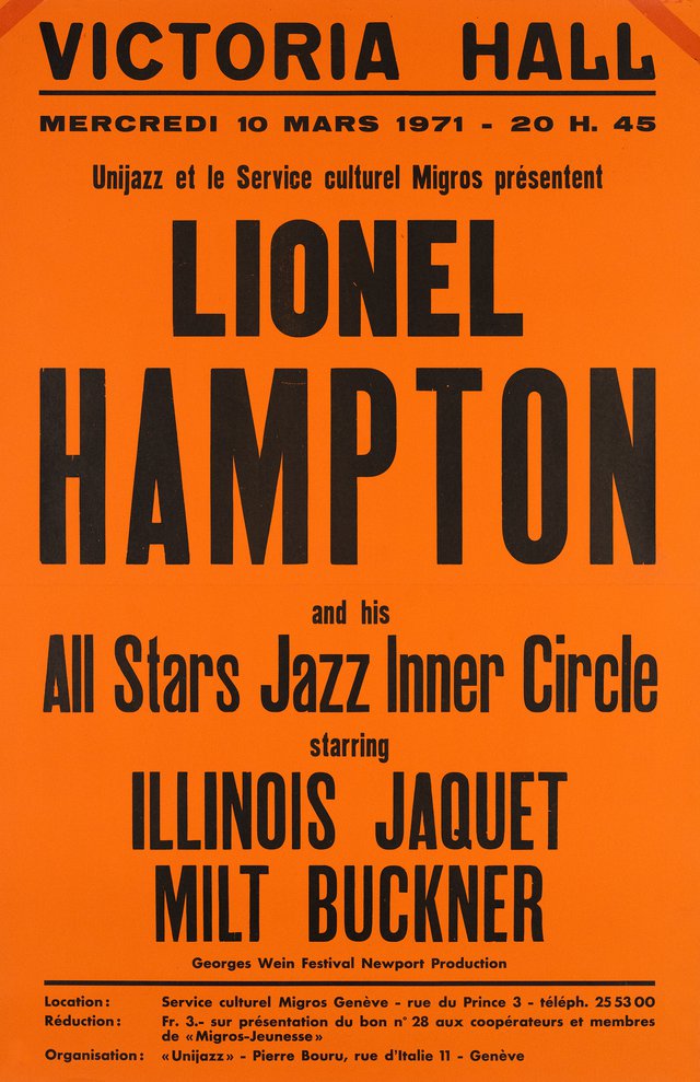 Unijazz présente Lionel Hampton, Victoria Hall