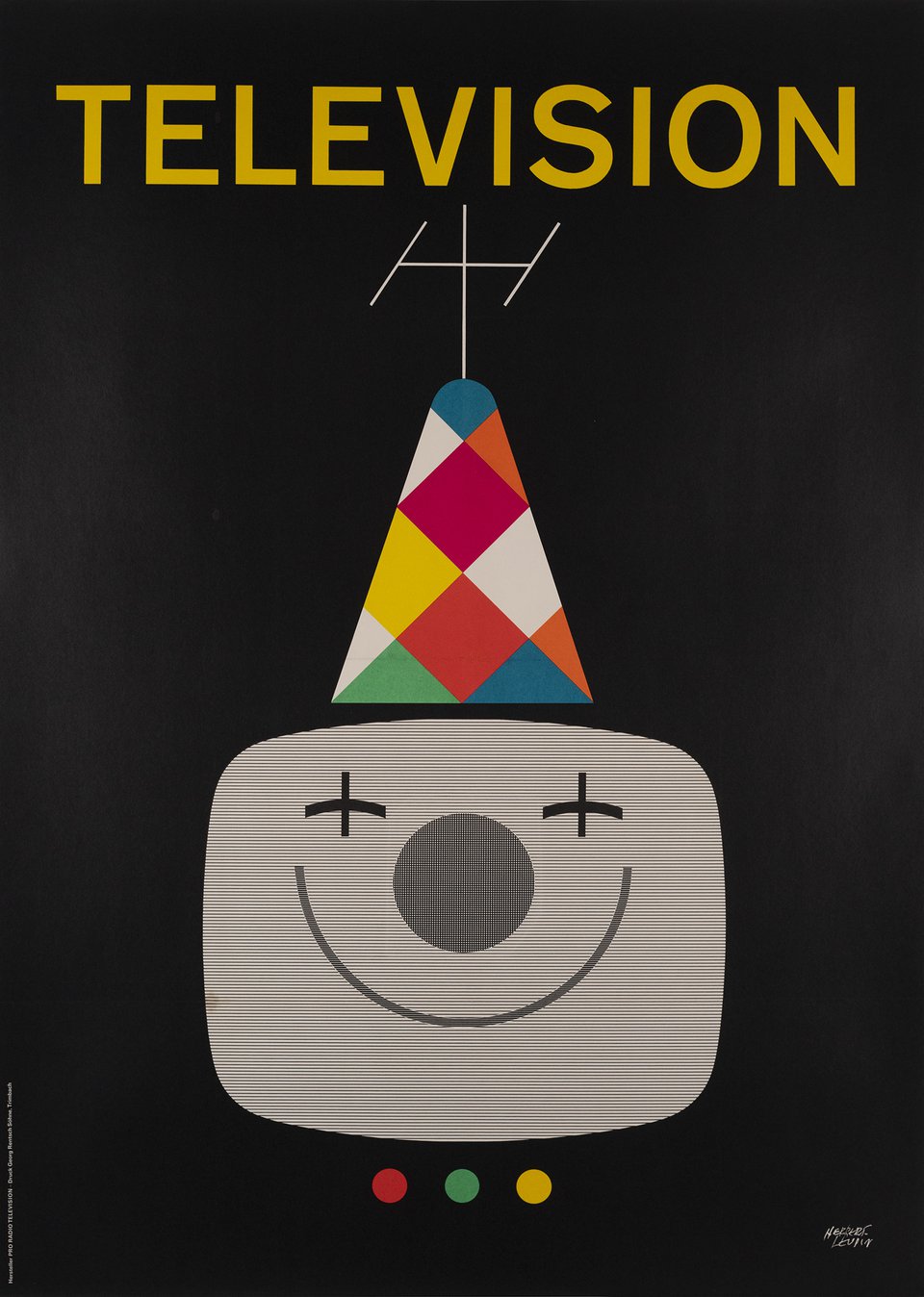 Télévision – Affiche ancienne – Herbert LEUPIN – 1964