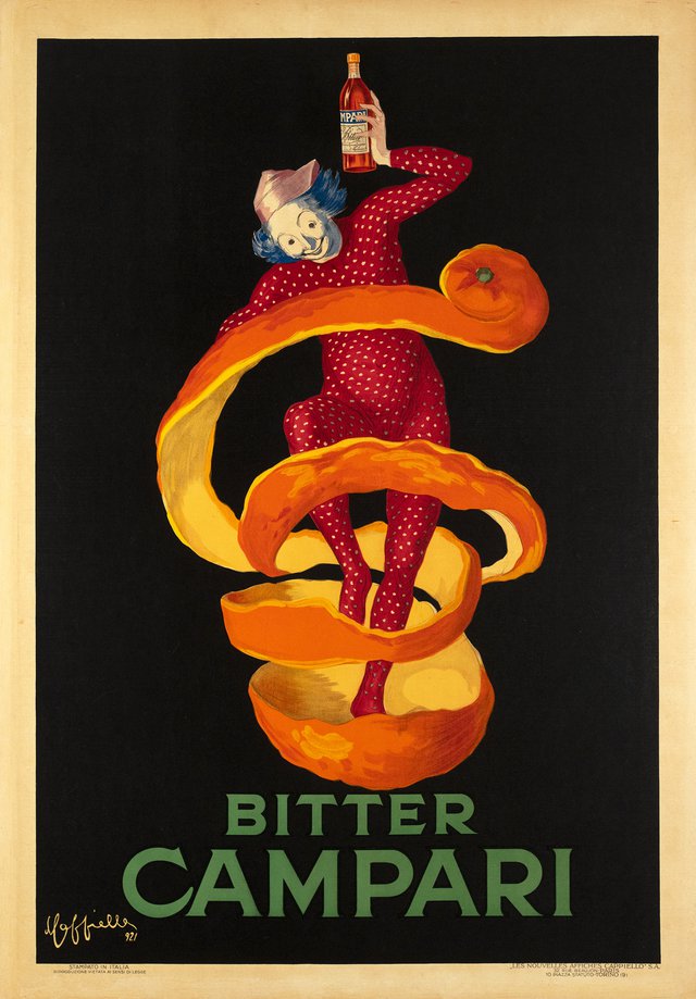 Campari, Bitter Campari, the small orange peel