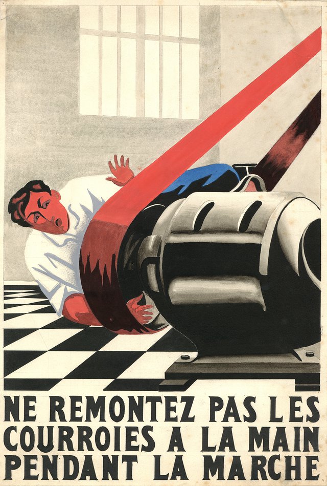 Ne remontez pas les courroies a la main pendant la marche