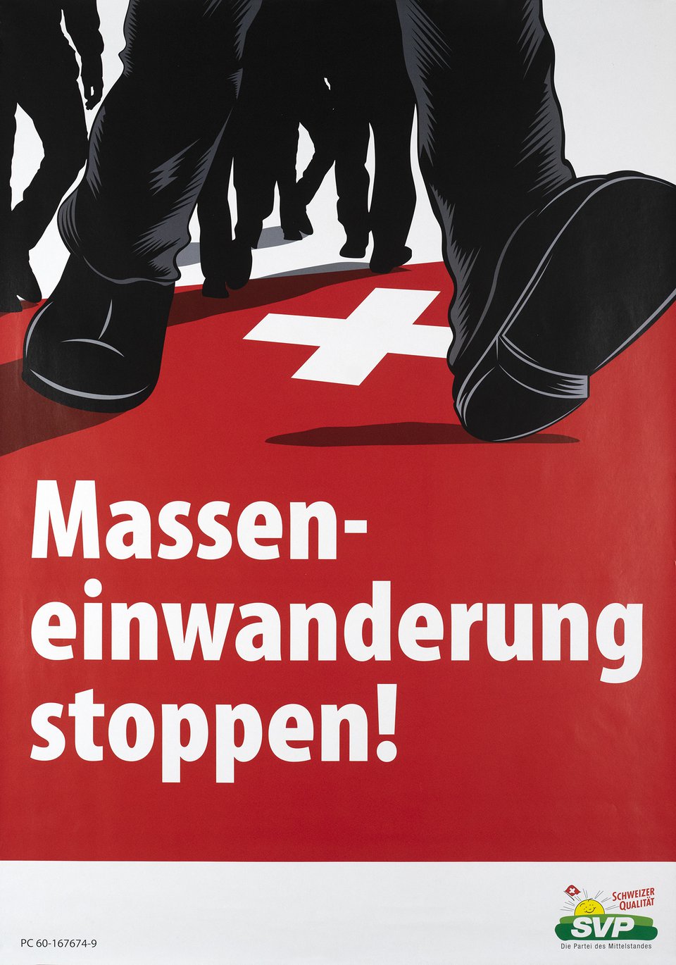 SVP, Massen-einwanderung stoppen! – Affiche ancienne – Alexander SEGERT – 2013