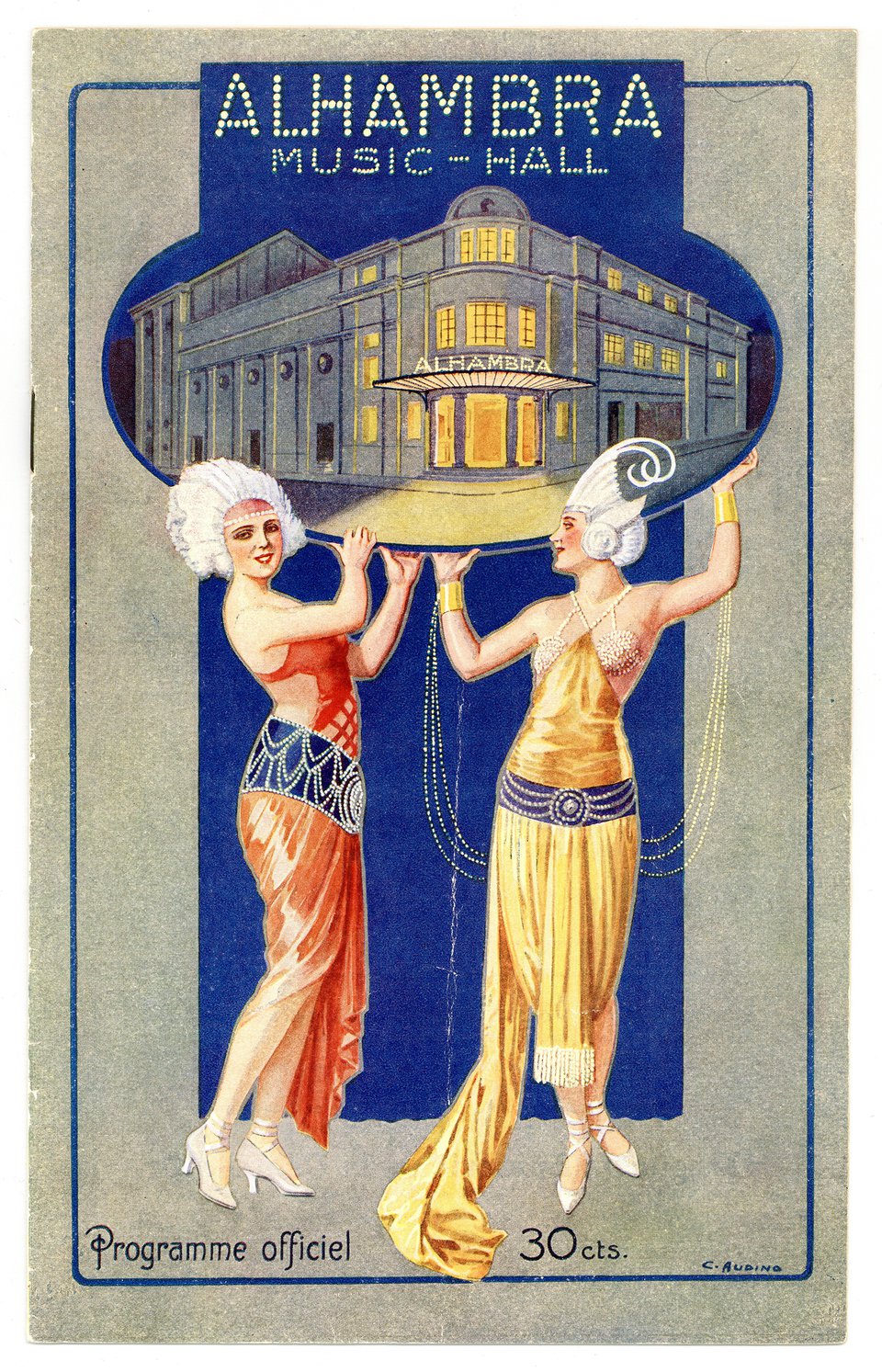 Alhambra, music-hall – Vintage poster – C. AUDINO – 1923