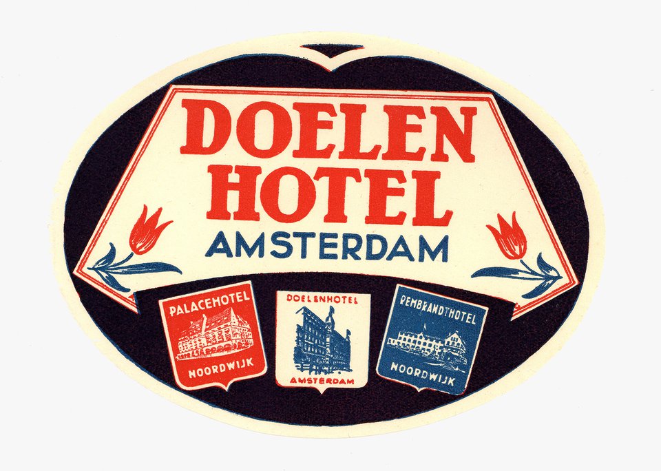 Doelen hotel, amsterdam – Affiche ancienne – ANONYMOUS – None