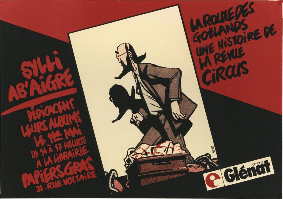 Sylli et Ab'Aigre dédicacent, Genève – Affiche ancienne – AB'AIGRE – 1982