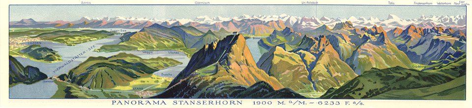 Stanserhorn Hotel und Bahn 1900 M.ü.M.