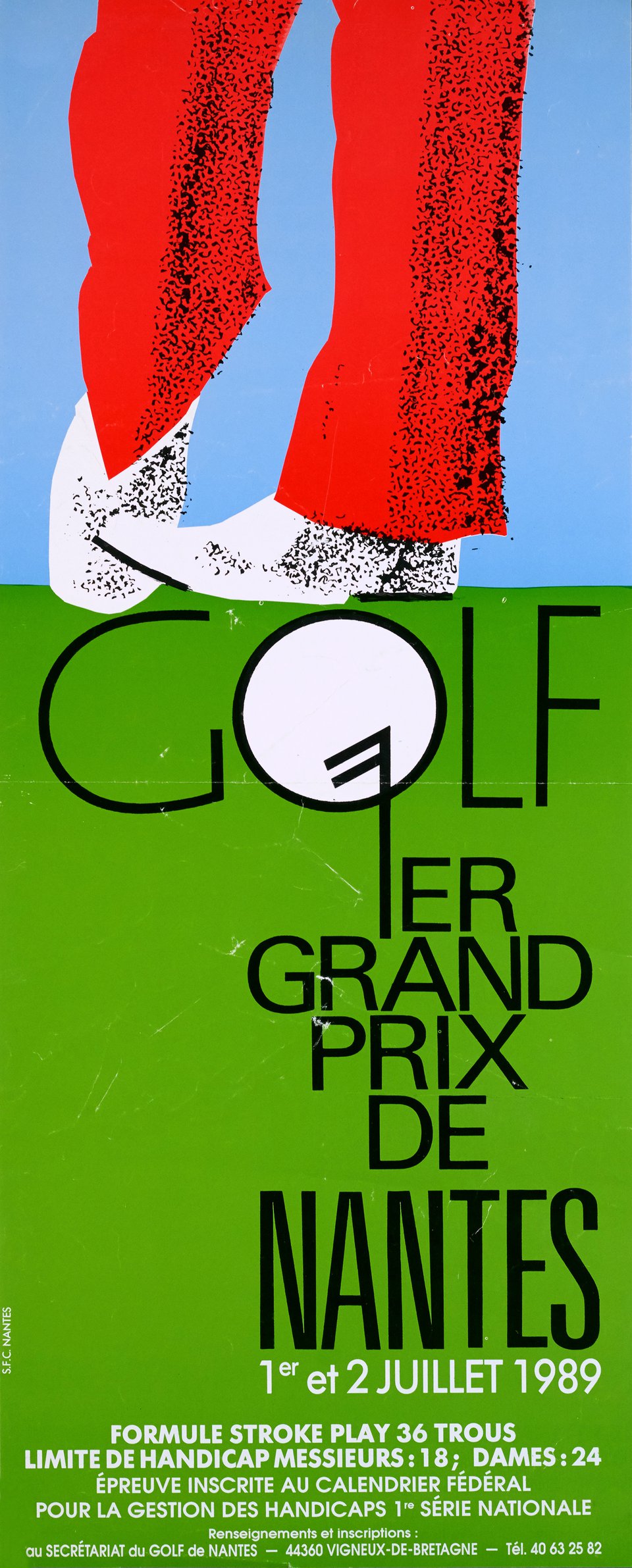 1er Grand Prix de Nantes – Vintage poster – ANONYMOUS – 1989