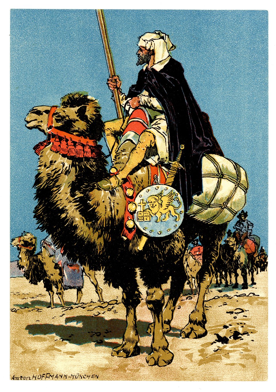 Drogueries Quidort Frères, Carte Mono – Affiche ancienne – Anton Hoffmann – 1906