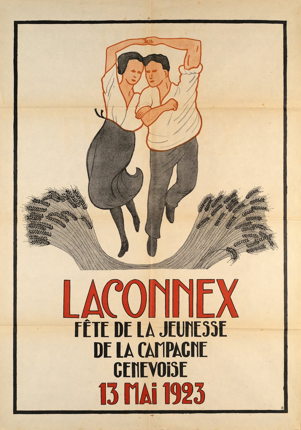Laconnex, Jeunesse de la campagne genevoise – Vintage poster – E.B. – 1923