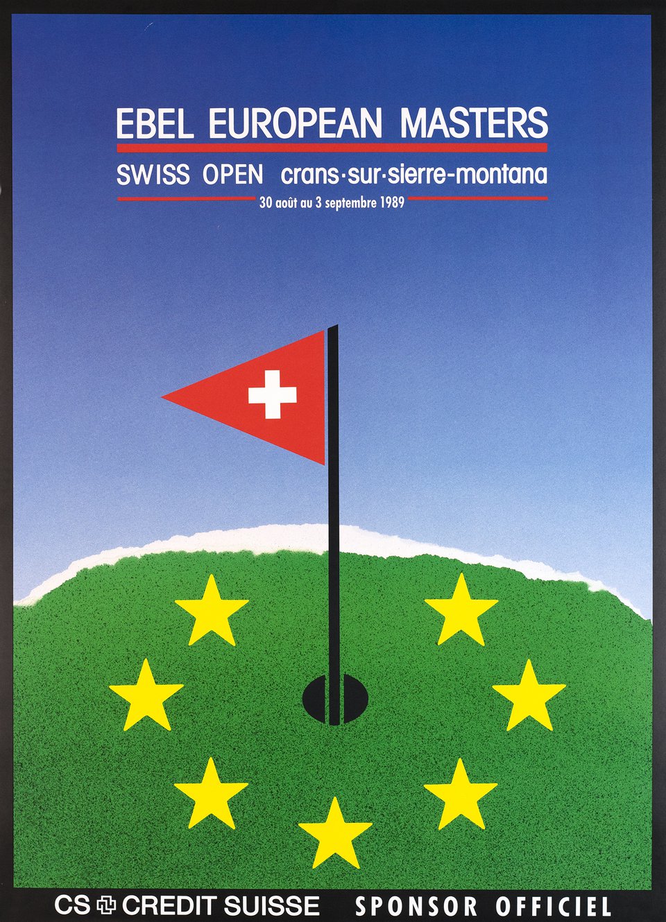 Ebel European Masters, Swiss Open, Crans-Montana – Affiche ancienne – ANONYMOUS – 1989