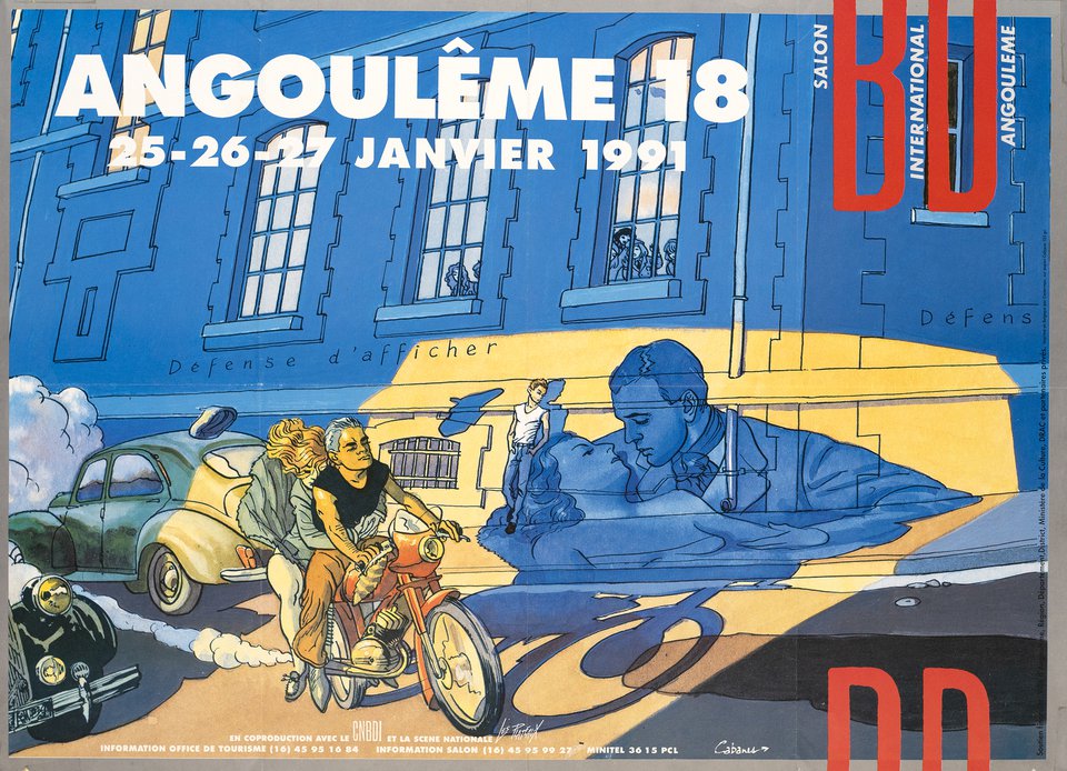 Angoulême 18, Salon Internationale BD Angoulême – Affiche ancienne – Max CABANES – 1991