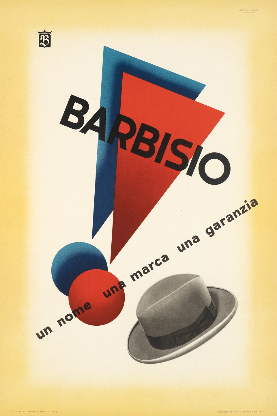 Barbisio – Affiche ancienne – Giovanni MINGOZZI – 1946