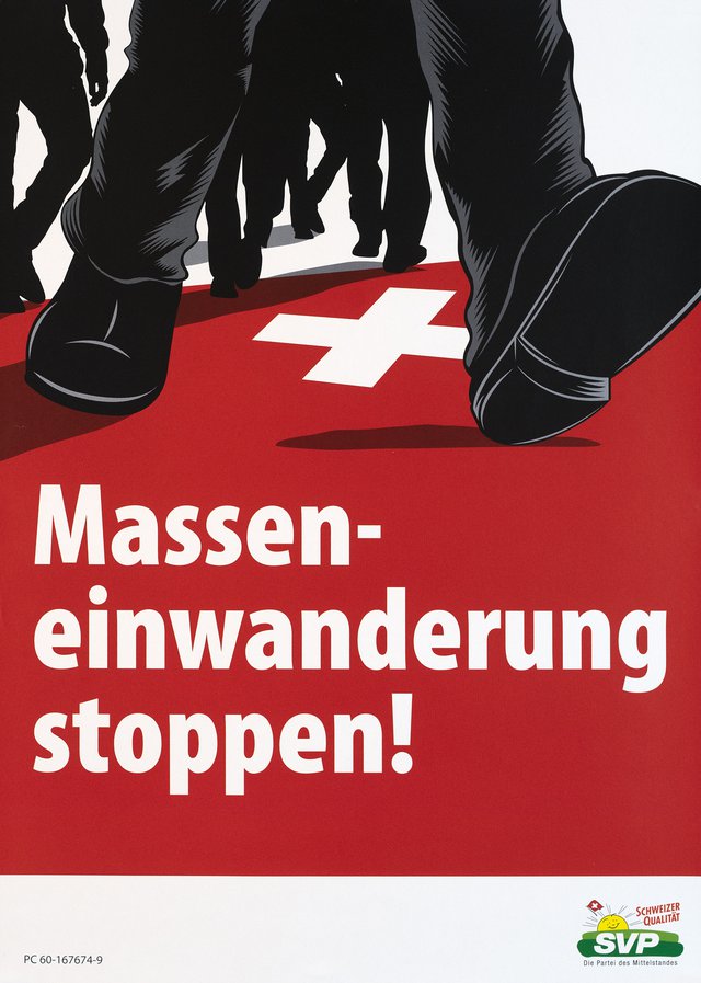 SVP, Massen-einwanderung stoppen!