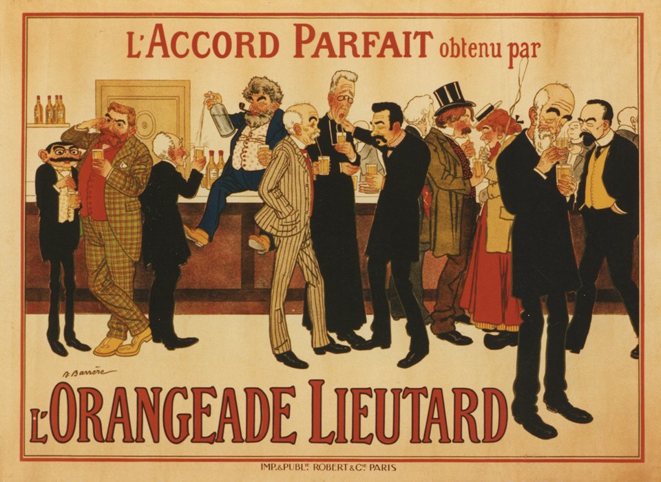 Orangeade Lieutard – Affiche ancienne – Adrien BARRERE – 1906