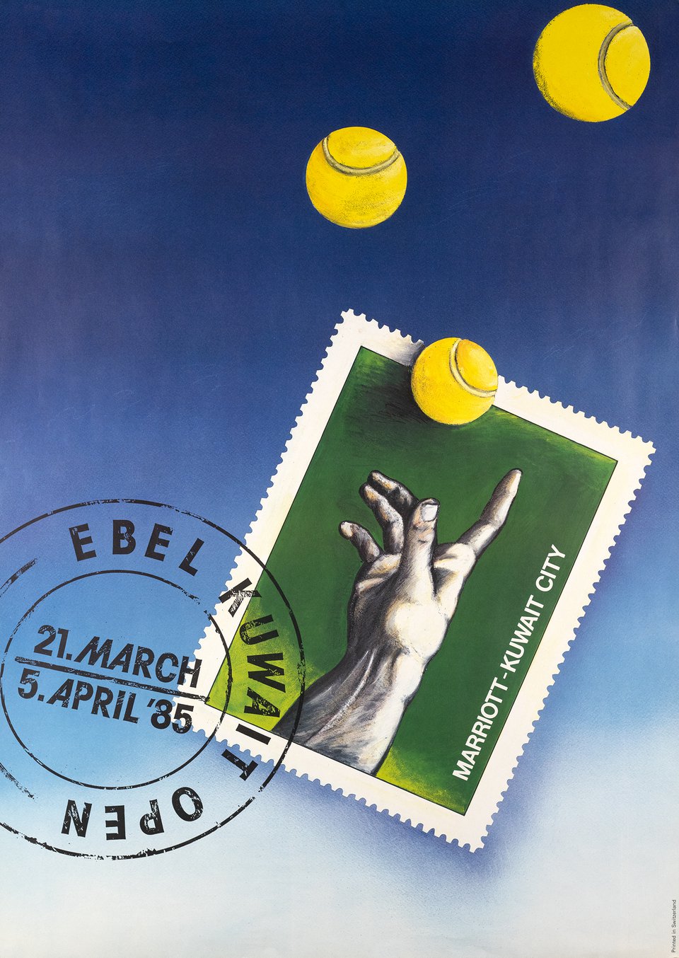 Ebel Kuwait Open, Marriott - Kuwait City – Affiche ancienne – ANONYMOUS – 1985