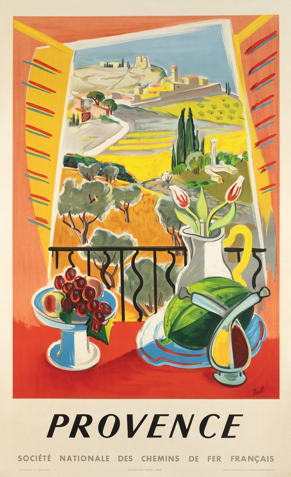 Provence, SNCF – Vintage poster – JAL – 1952