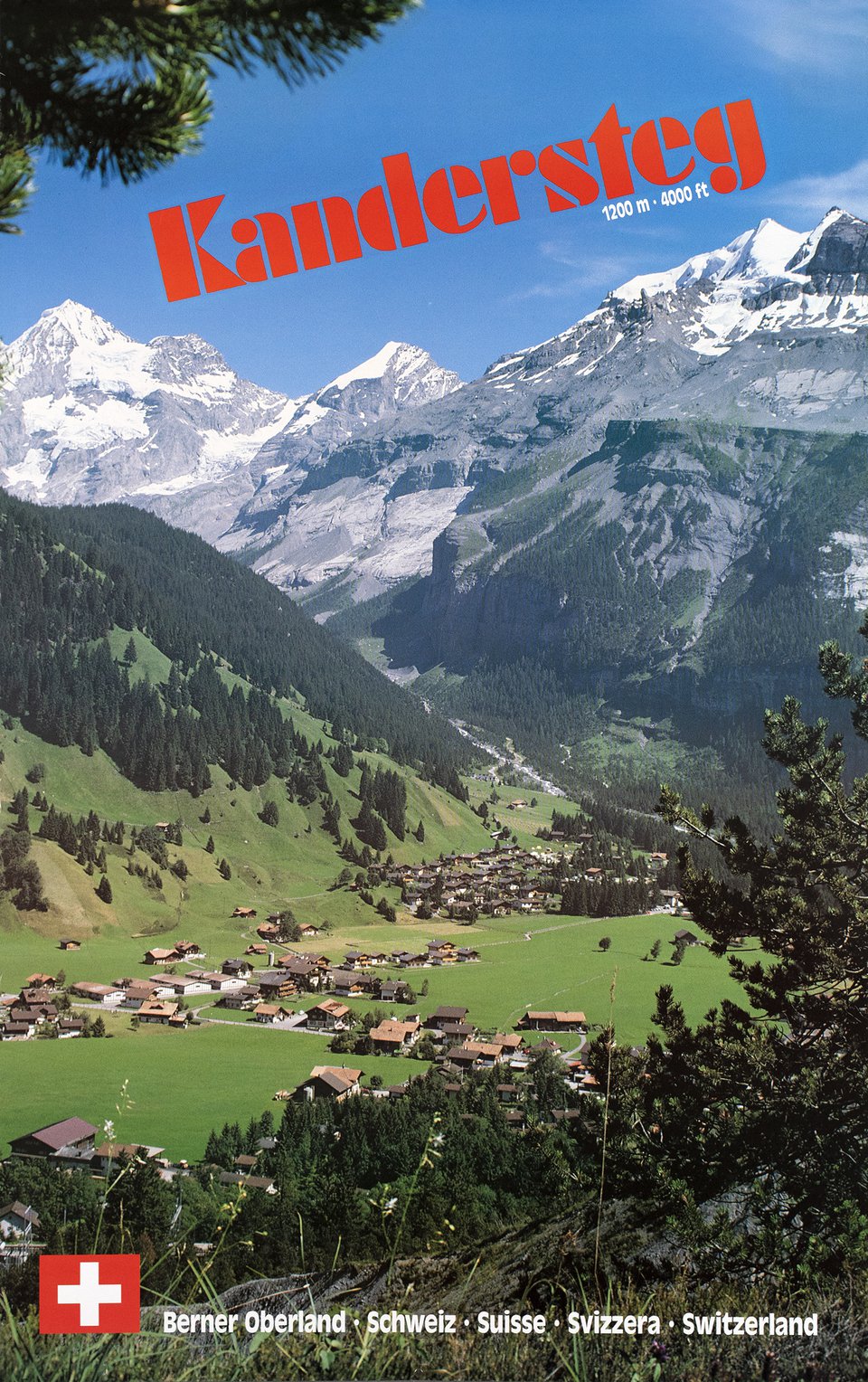 Kandersteg, Berner Oberland, Schweiz – Affiche ancienne – ANONYMOUS – 1985