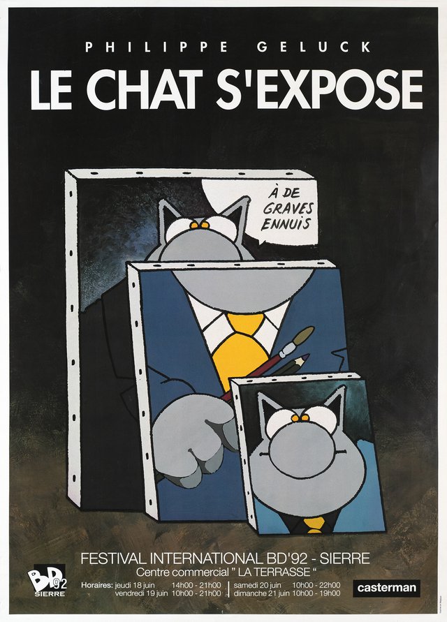 Le Chat s'expose, Philippe Geluck, BD Sierre