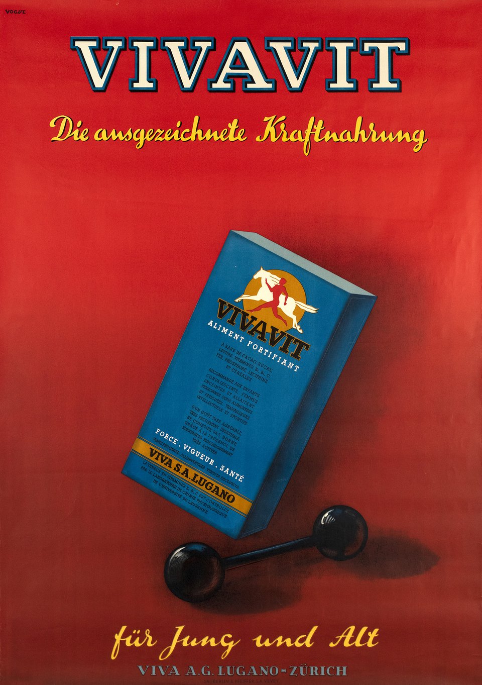 Vivavit, Die ausgezeichnete Kraftnahrung – Vintage poster – ANONYMOUS – 1940