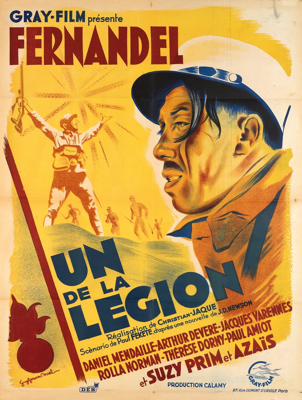 Fernandel, Un de la Légion – Affiche ancienne – Guy Gérard NOËL – 1936