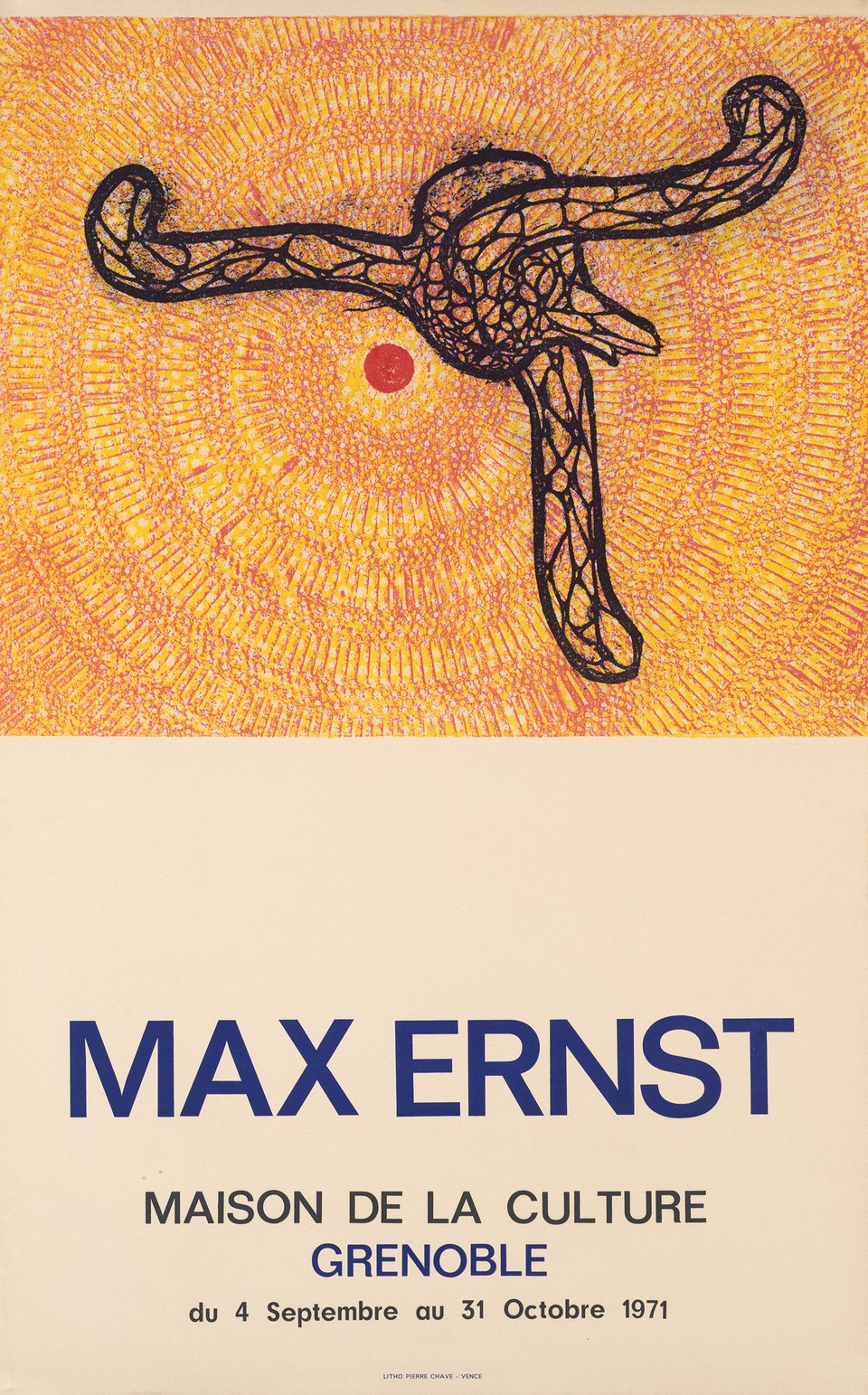 Max Ernst, Maison de la culture Grenoble – Vintage poster – Max ERNST – 1971
