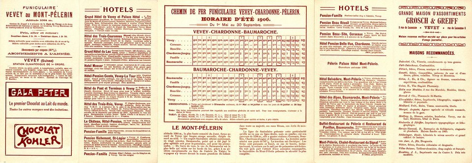 Vevey et le chemin de fer du Mont Pèlerin