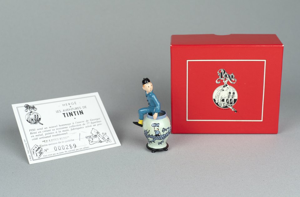 Le Lotus Bleu, Tintin sortant de la potiche, Pixi