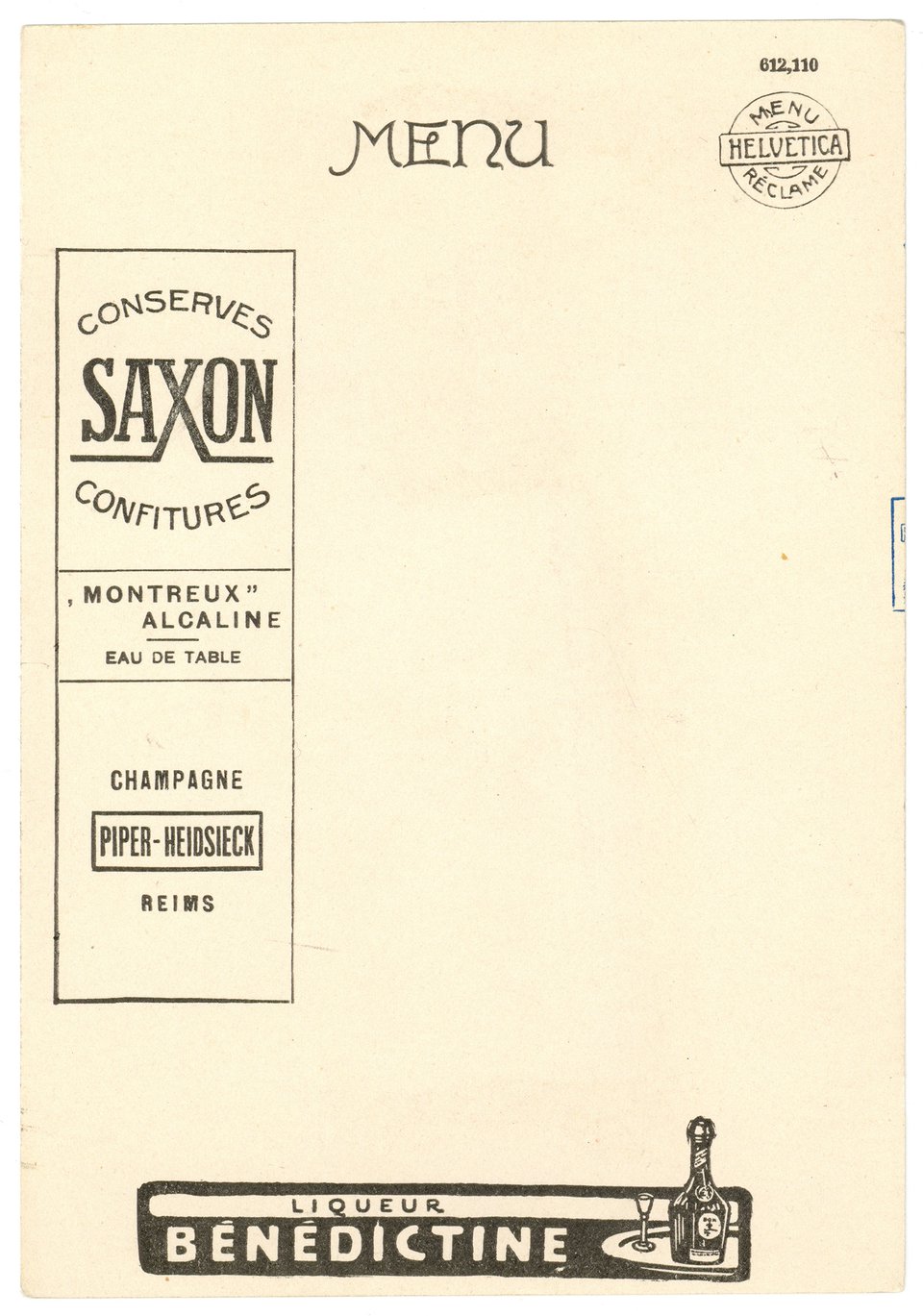 Menu Helvetica, costume valaisan