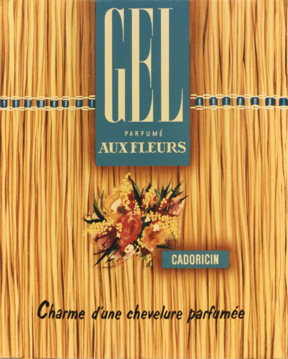 Gel parfumé aux fleurs Cadoricin – Affiche ancienne – ANONYMOUS – 1960