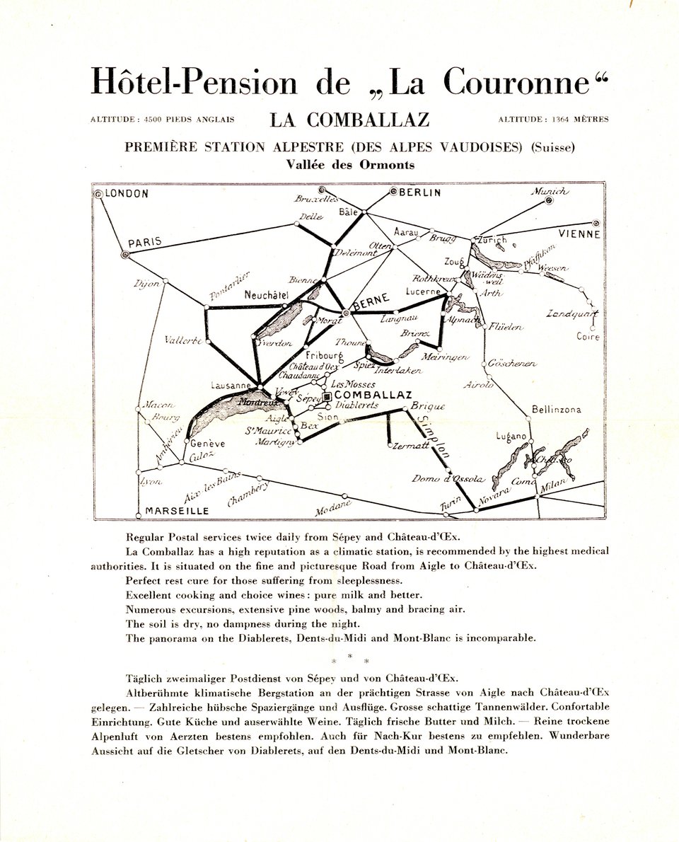 Première Station Alpestre des Alpes Vaudoises, Hôtel-Pension de La Couronne