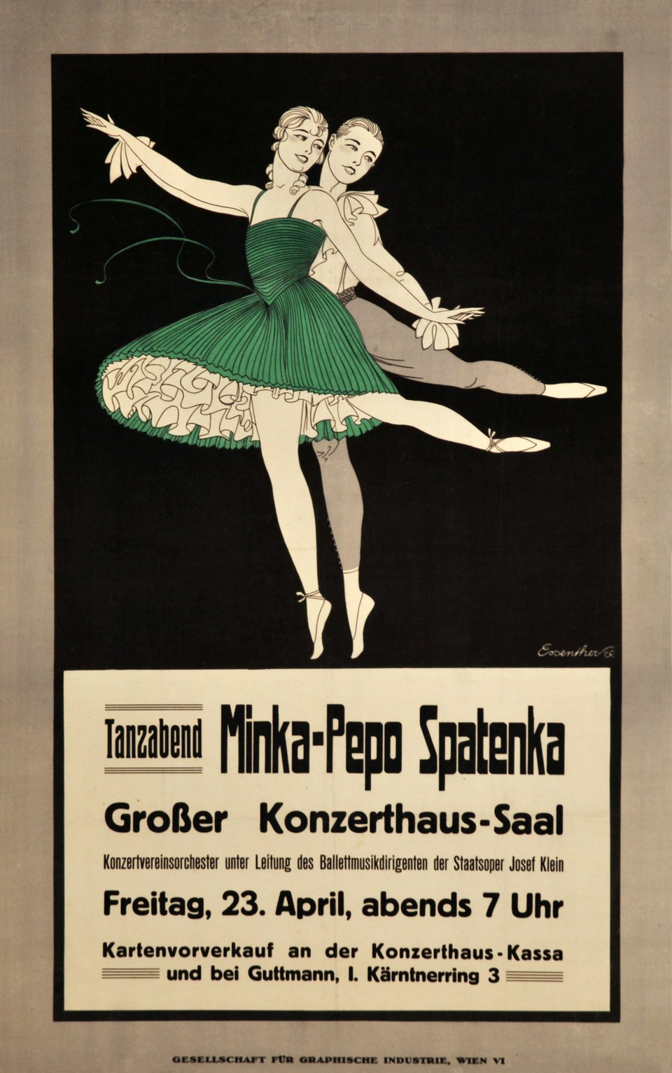 Minka-Pepo Spatenka – Vintage poster – ESSENTHER – 1919