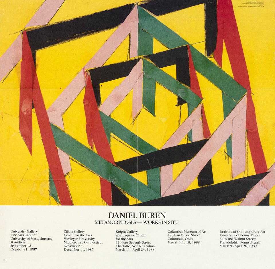 Daniel Burren, Metamorphoses, Works in situ – Vintage poster – Daniel BUREN – 1987