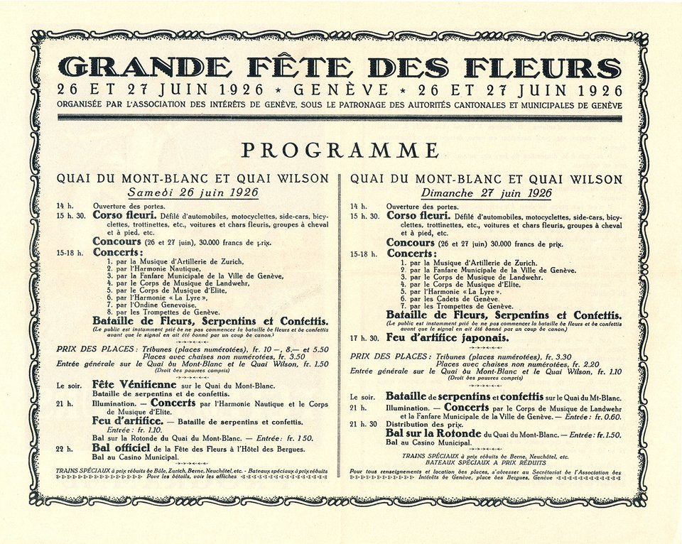Genève, Fête des fleurs
