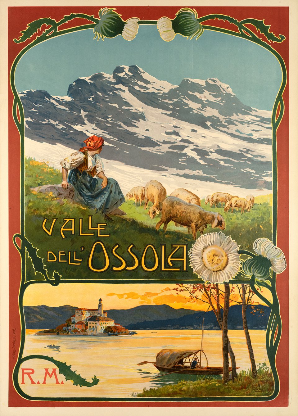 Valle dell Ossola, R.M. – Vintage poster – ANONYMOUS – 1900