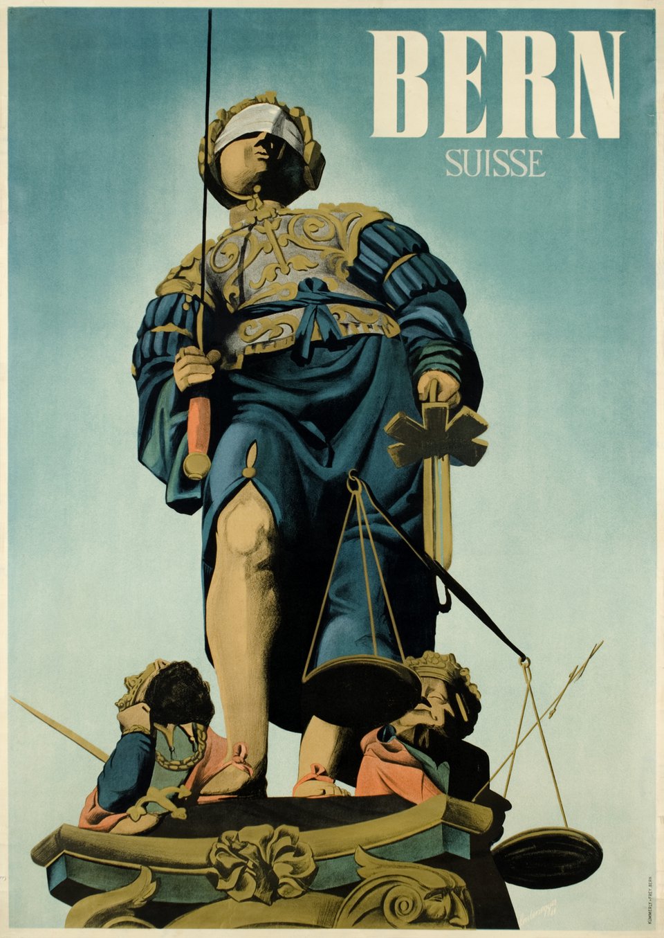 Bern, Suisse – Vintage poster – LEUTENEGGER – 1941