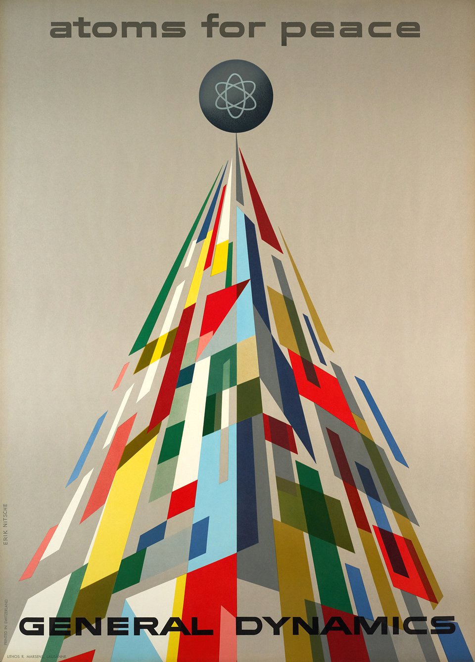 General Dynamics, Atoms for peace – Vintage poster – Erik NITSCHE – 1955