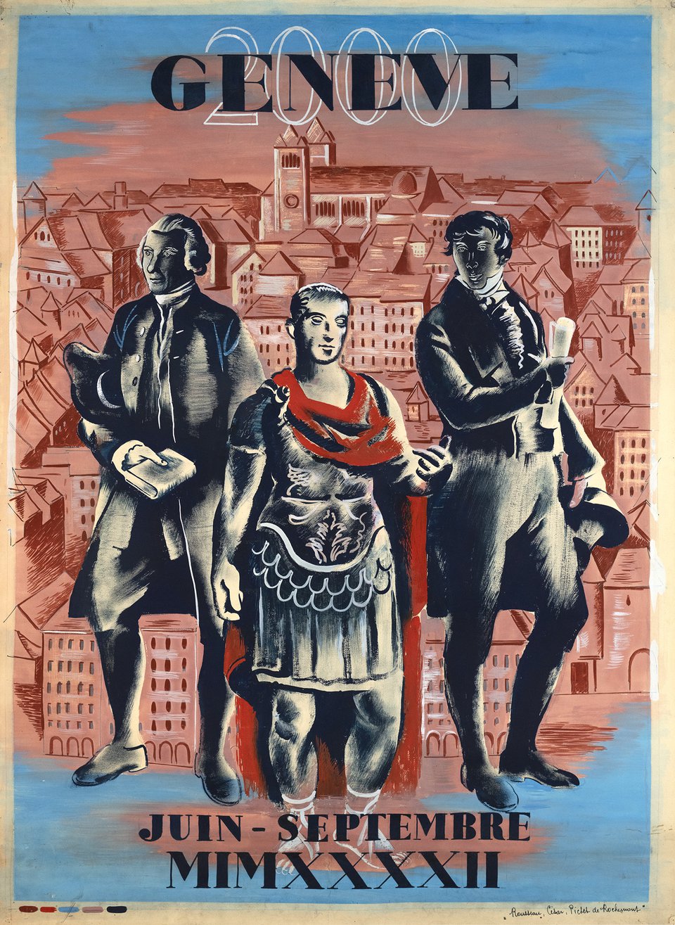 Genève 2000, Juin -Septembre – Vintage poster – ANONYMOUS – 1952