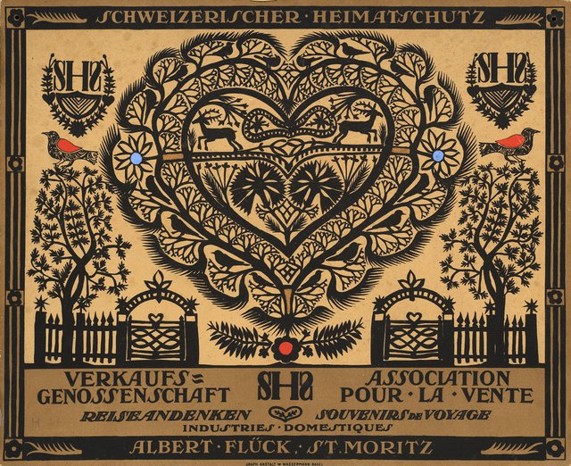 Schweizerischer Heimatschutz, Association pour la vente, Albert Flück, St.Moritz