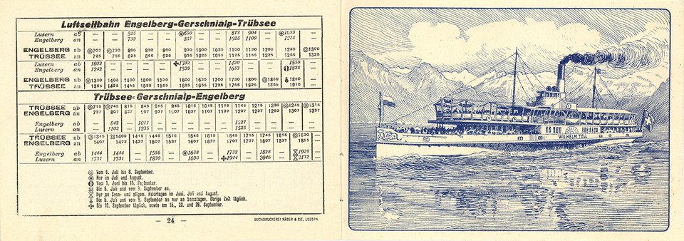 Luzern Vierwaldstättersee Dampfschiffahrt und Bergbahnen