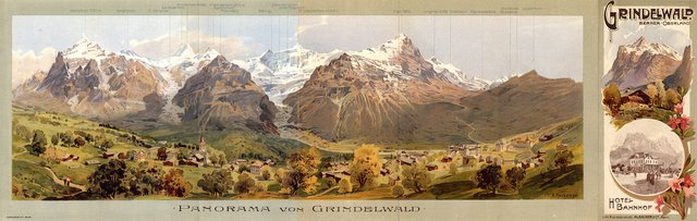 Grindelwald. Berner-Oberland Hotel Bahnhof