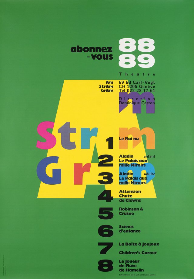 Théâtre Am Stram Gram 88 89, Abonnez-vous