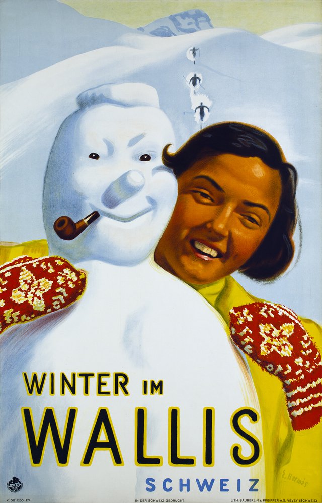 Winter im Wallis, Schweiz