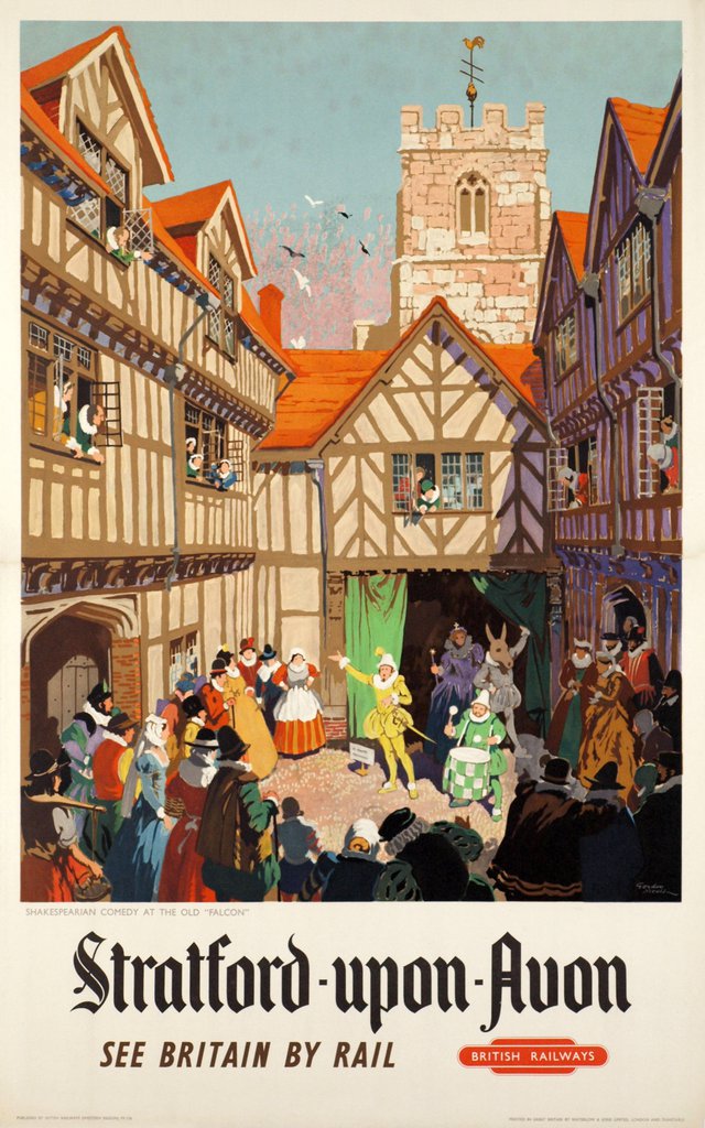 Stratford upon Avon, see Britain by rail, British railways, Shakespearian comedy at the old falcon