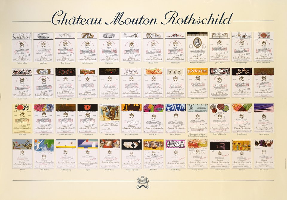 Château Mouton Rothschild – Affiche ancienne – ANONYMOUS – 1990