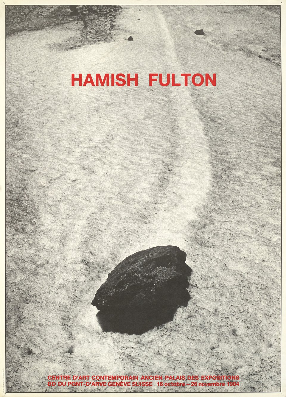 Hamish Fulton, Centre d'Art Contemporain, Genève – Vintage poster – HAMISH FULTON – 1984