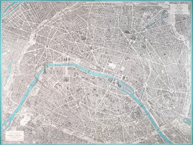 Plan de Paris à vol d'oiseau