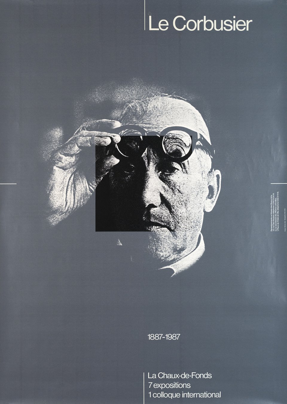 Le Corbusier, La Chaux-de-Fonds – Affiche ancienne – Werner JEKER – 1987