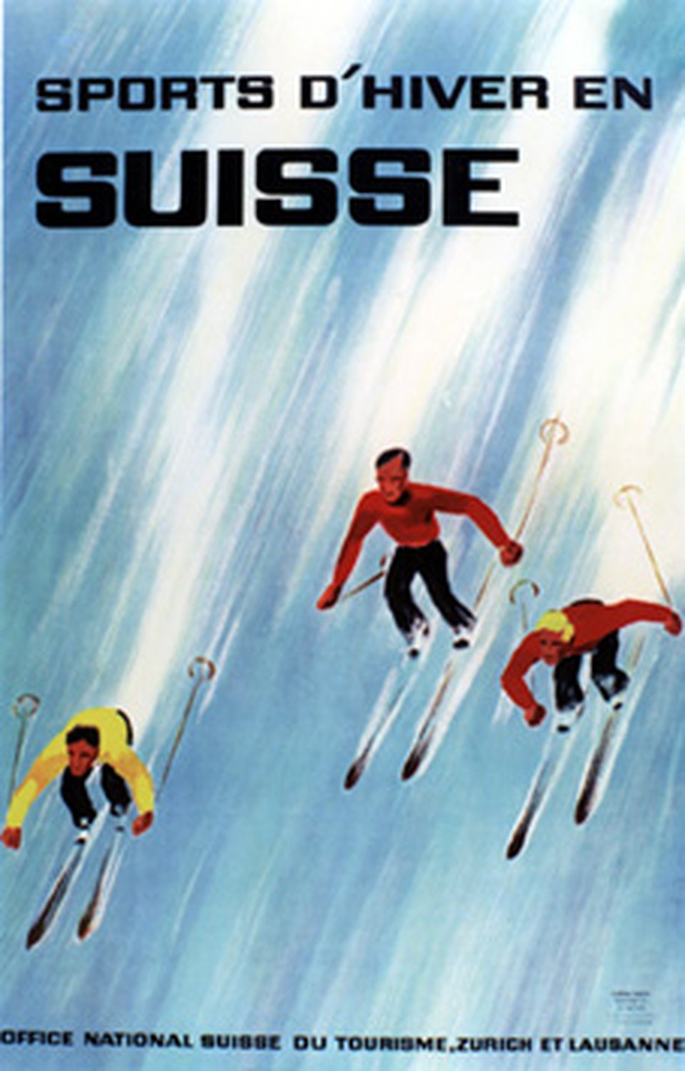 Sports d'hiver en Suisse – Vintage poster – ANONYMOUS – 1931