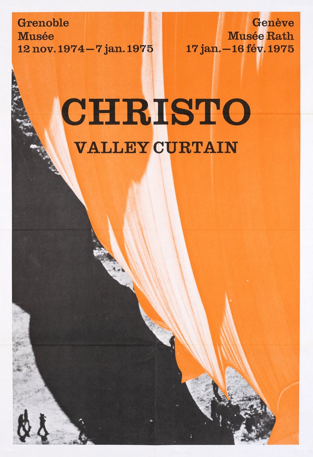 Christo, Valley Curtain, Grenoble Musée, Genève Musée Rath