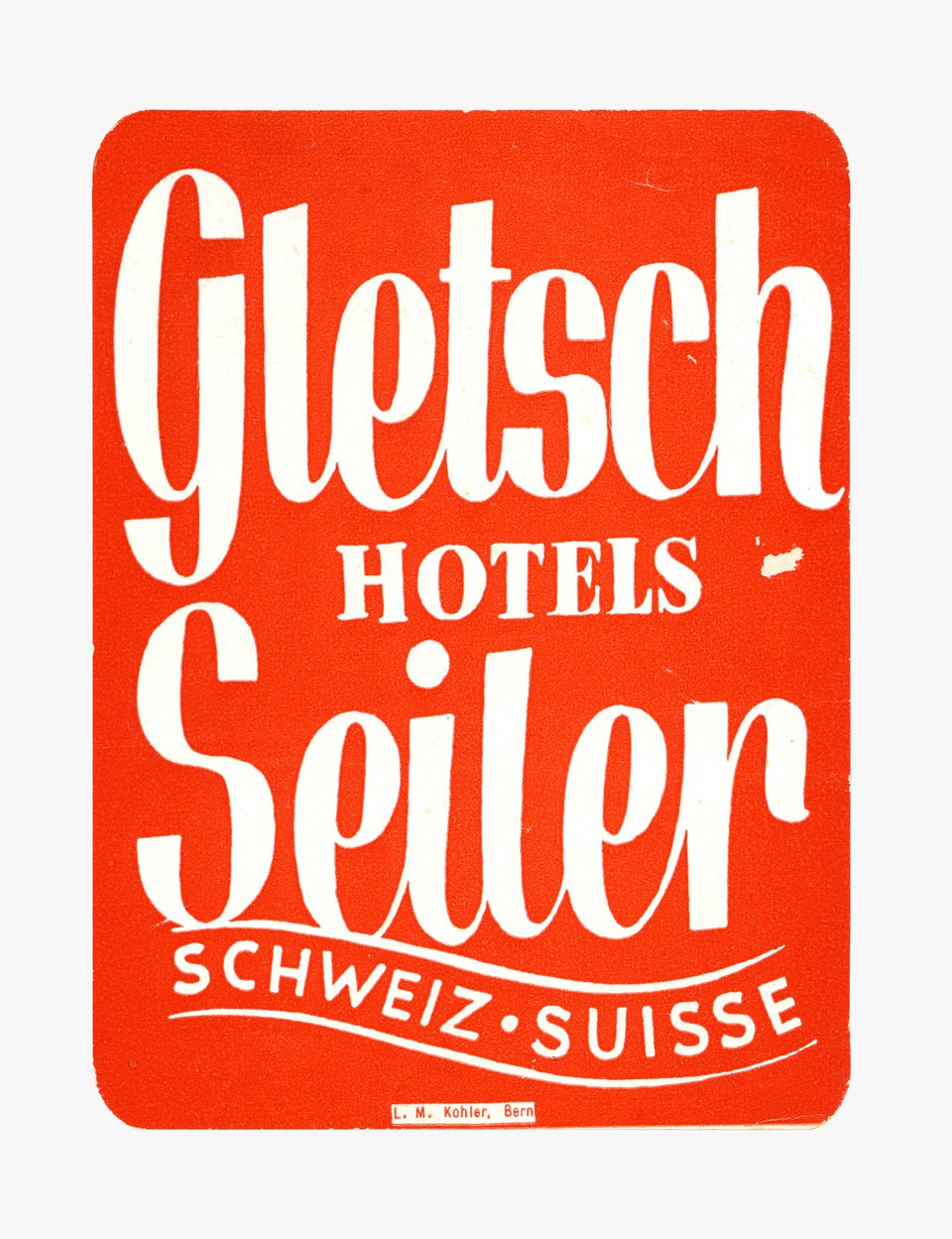 Gletsch Hôtel Seiler Suisse – Affiche ancienne – ANONYMOUS – None
