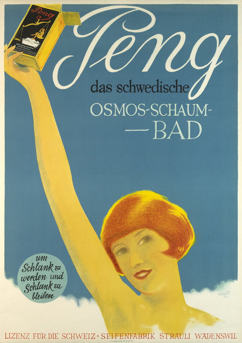 Peng, Osmos Schaumbad – Affiche ancienne – Alois CARIGIET – 1928